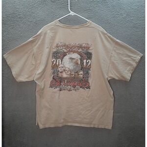 Gildan Shirt Adult 3XL XXXL Tan Sturgis Bald Eagle Biker Motorcycle Thrashed Tee